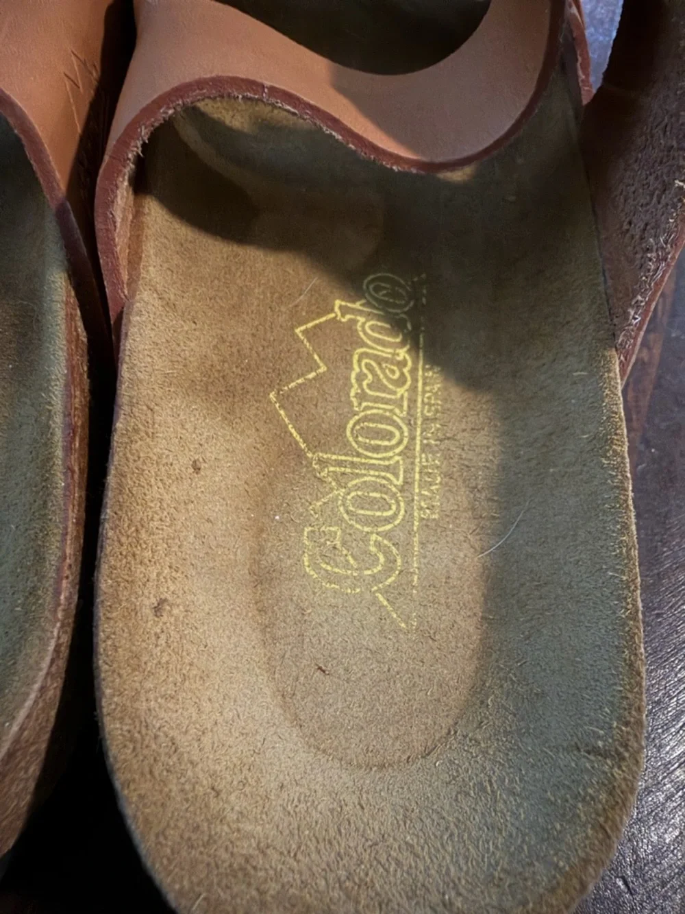 NAOT Colorado Tan Double-Strap Buckle Slide Sandals - Size 9M Made in Spain